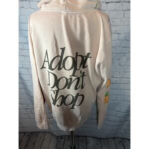 Adopt Don’t Shop Miss Peaches Hoodie Pullover L Independent Pit Bull Graphic